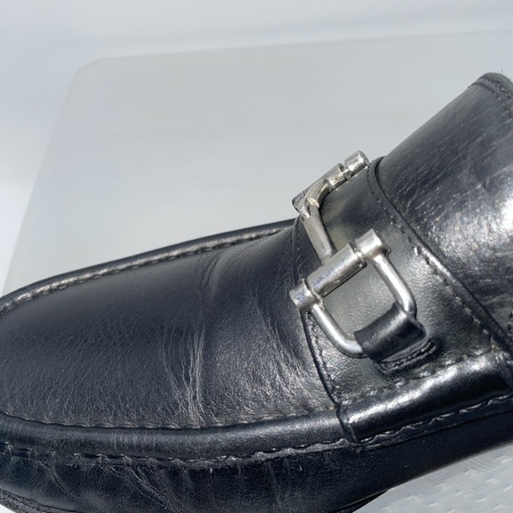 Mercanti Fiorenti Italy)‎ black leather Horse-Bit Dress Loafers sz 10.5 D - Picture 7 of 12